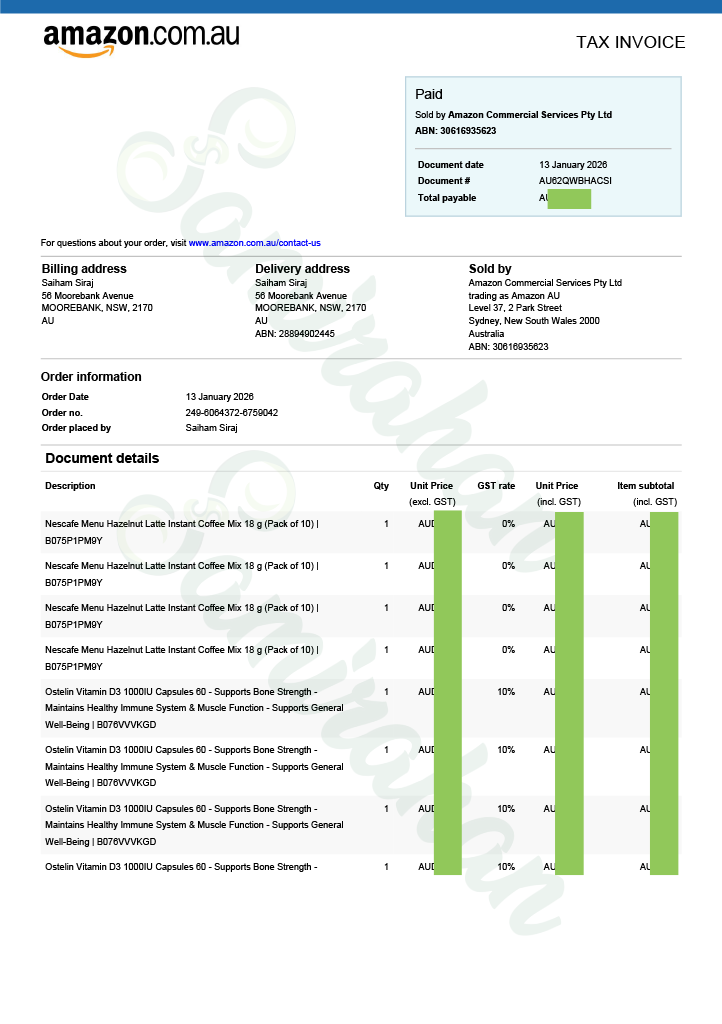 Nescafe Hazelnut Latte Coffee Sachets (Australia) 10 Pack