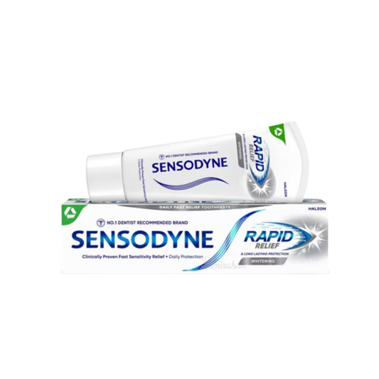 Sensodyne Rapid Relief Whitening Sensitive Teeth Toothpaste UK Best genuin authentic pain import foreign premium  protection dental brush low price in BD Dhaka Notun Bazar Vatara Baridhara Nadda Pallabi Farmgate Motijheel Golapbag 