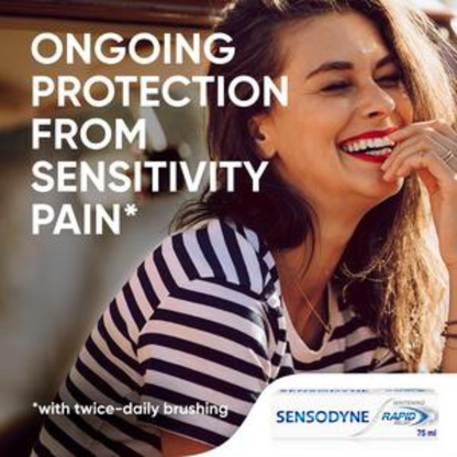Sensodyne Rapid Relief Whitening Sensitive Teeth Toothpaste UK Best genuin authentic pain import foreign premium  protection dental brush low price in BD Dhaka Basundhara Residential Area Banani Super Market Mirpur Tongi Kurmitola