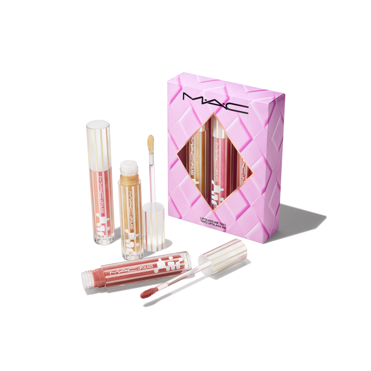 MAC Gloss Enthusiast Lipglass Air Trio Set Silky Lipstick authentic genuine premium beauty weeding bride parlor long lasting UK import makeup style price in bd Aminbazar Gabtali Adabar Mohammadpur Shewrapara Kazipara Jatra Bari Gandaria
