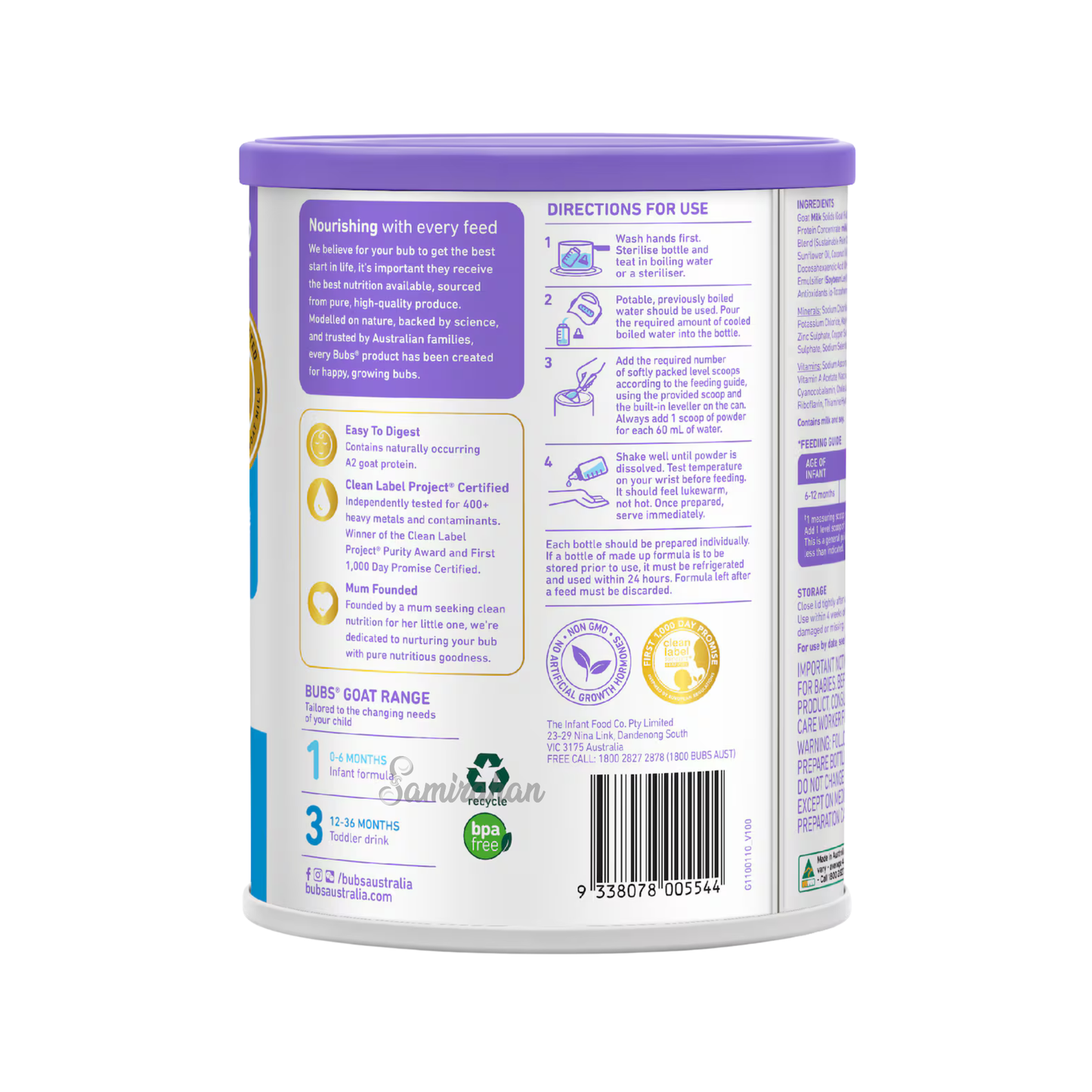 Bubs Easy-digest Goat Milk Baby follow-on formula Powder nutrition premium genuine health feeding food natural growth breast organic AU Imported low price in BD Sensitive Enfamil Gentlease Aptamil Comfort NAN Aminbazar Gabtali Adabar Mohammadpur Shewrapara Kazipara Jatra Bari Gandaria 