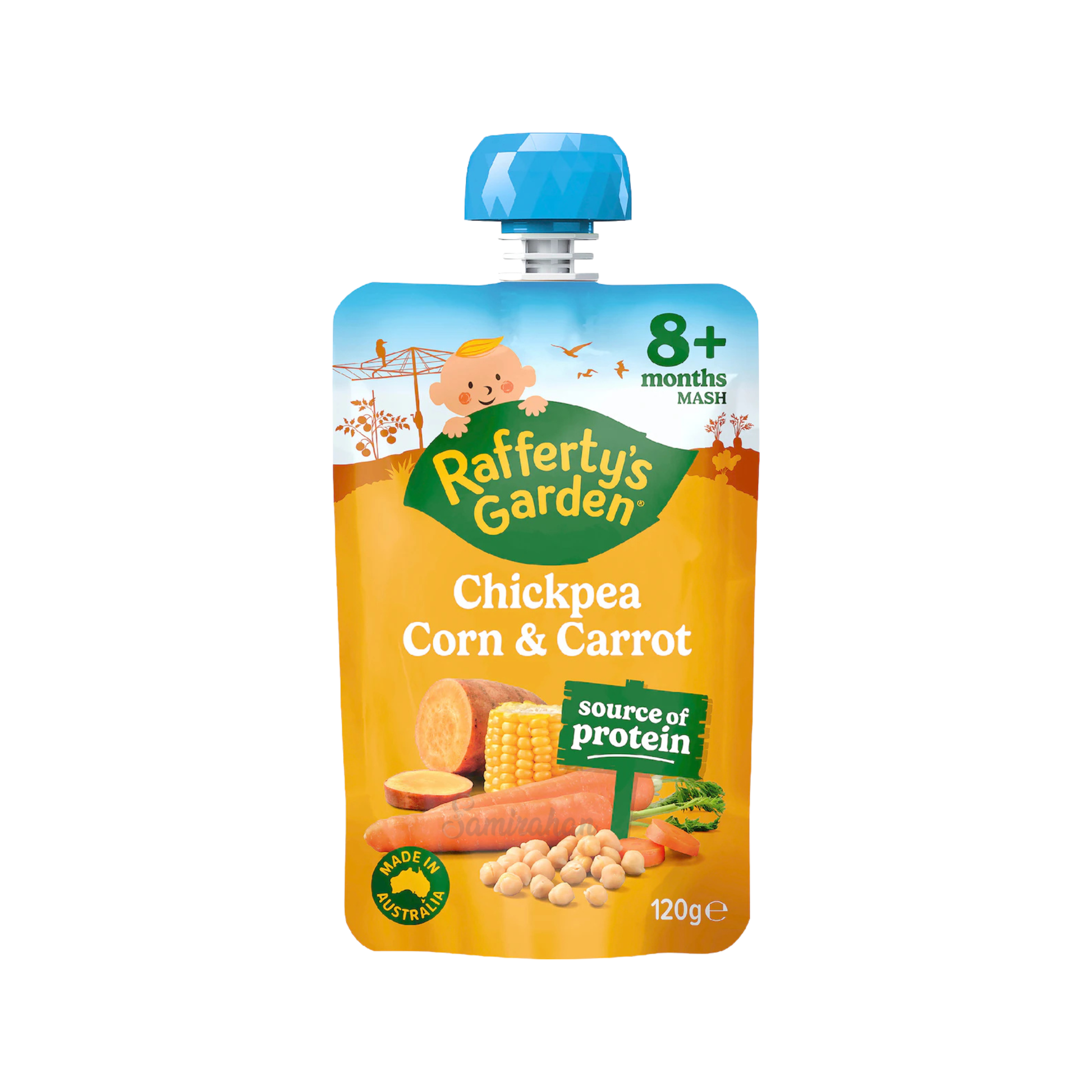 Rafferty's Garden Chickpea Corn Carrot Protein Baby Food fruits vegetable Best import Australia authentic premium kids snack healthy Comilla cheap price in BD  Aminbazar Gabtali Adabar Mohammadpur Shewrapara Kazipara Jatra Bari Gandaria 