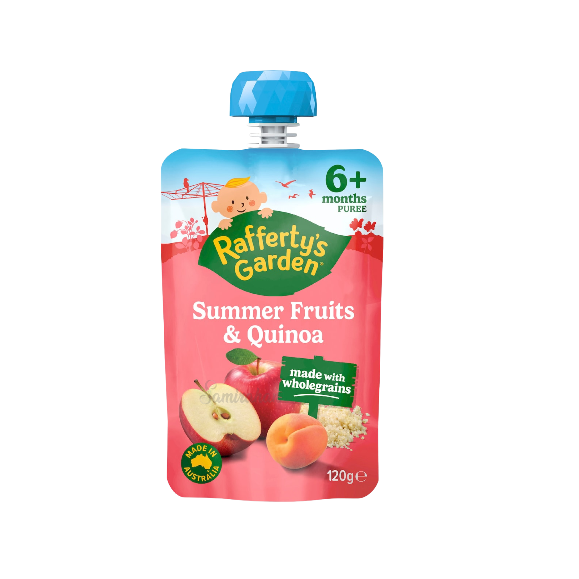 Rafferty's Garden Summer Fruits Quinoa Baby Food Pouch 6+ Months vegetable Best import Australia authentic premium kids snack healthy organic cheap price in BD Notun Bazar Vatara Baridhara Nadda Pallabi Farmgate Motijheel Golapbag 