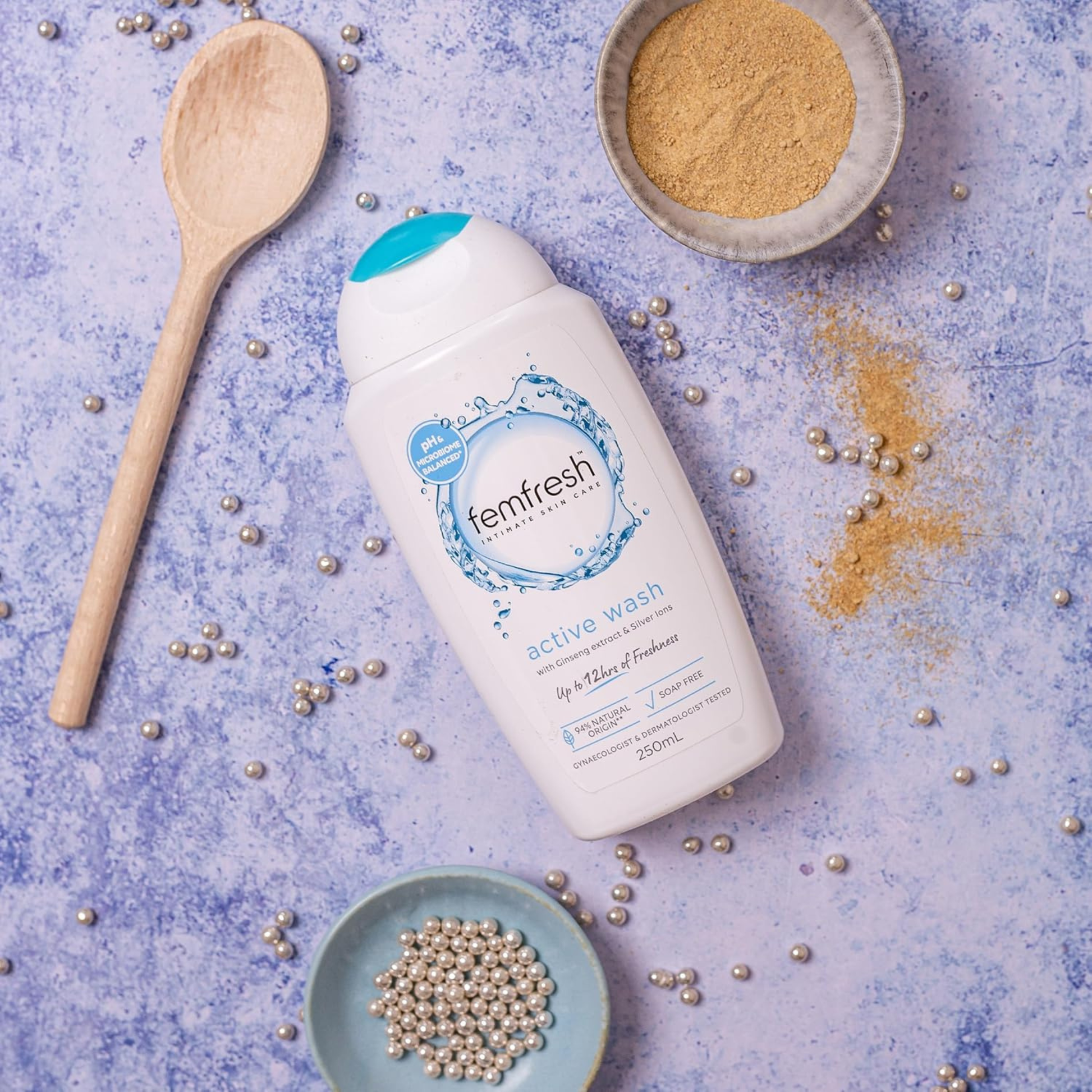 Femfresh Active Intimate Wash With Ginseng Extract Silver Ions Hypoallergenic Natural 12hrs Freshness Best import AU premium skin beauty organic low price in BD Khilkhet Nikunja Kuril Mohakhali DOHS Kalabagan Dhanmondi Keraniganj