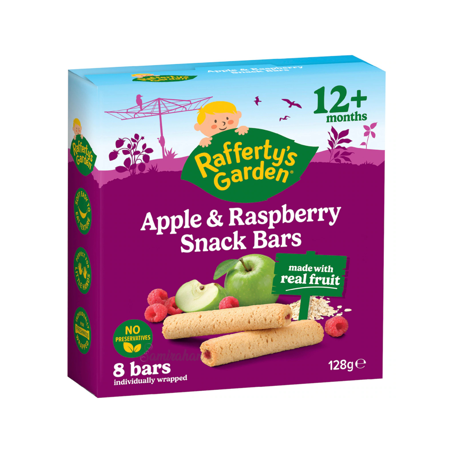 Rafferty’s Garden Apple & Raspberry Snack Baby Food Pouch 12+ Months fruit paste  raspberry toddler Best import authentic premium snack healthy low price in BD