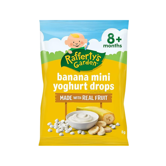 Rafferty’s Garden Banana Mini Yoghurt Drops Baby Food Pouch 8+ Months AU natural yoghurt suitable Best import authentic premium snack healthy low price in BD Khilkhet Nikunja Kuril Mohakhali DOHS Kalabagan Dhanmondi Keraniganj