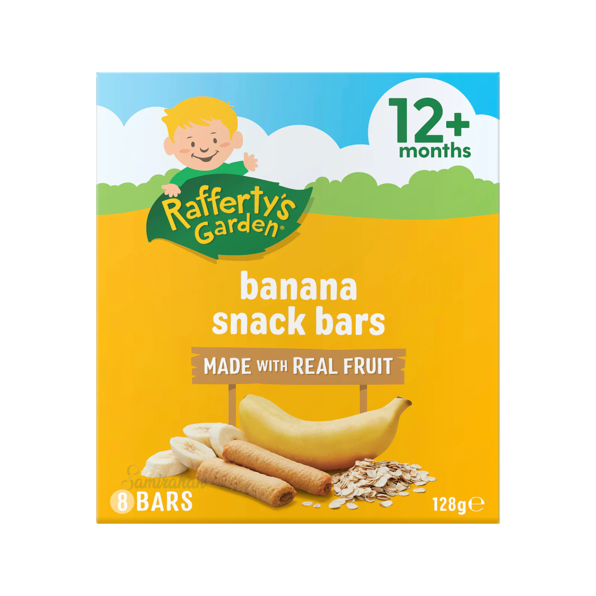 Rafferty’s Garden Banana Snack Bars Baby Food Pouch 12+Month fruit paste Easy-to-eat texture toddler Best import authentic premium snack healthy low price in BD Basundhara Residential Area Banani Super Market Mirpur Tongi Kurmitola