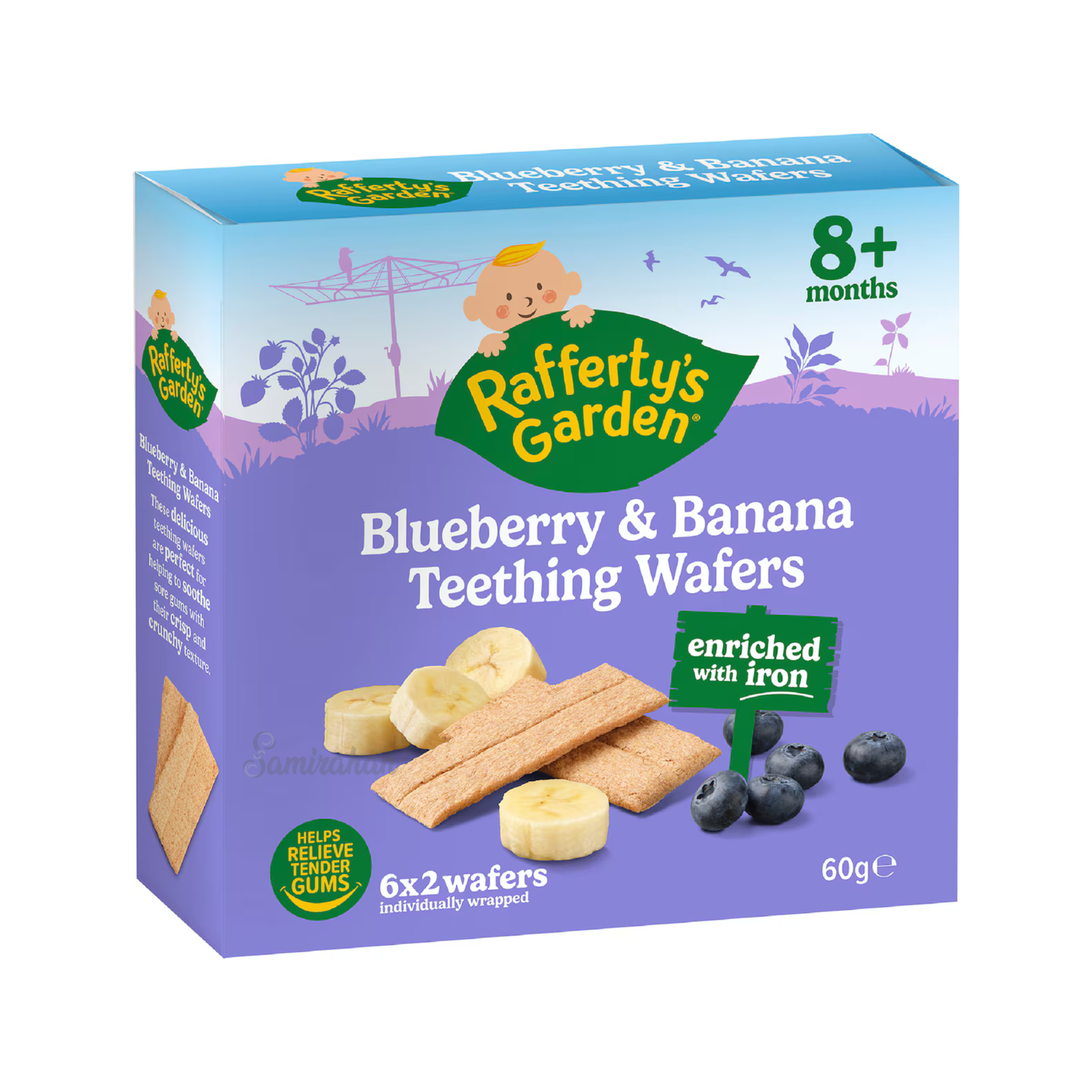 Rafferty’s Garden Blueberry Banana Teething Wafer Food Pouch corn rice chickpea buckwheat plus quinoa flour toddler Best import snack healthy low price in BD Khilkhet Nikunja Kuril Mohakhali DOHS Kalabagan Dhanmondi Keraniganj