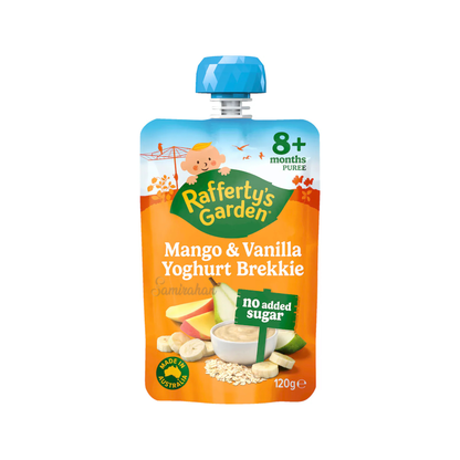 Rafferty’s Garden Mango & Vanilla Yoghurt Brekkie Baby Food Pouch pear banana mango  Best import AU authentic premium kid snack healthy Khulna low price in BD Shanti Nagar Savar Nawabganj Dohar Banaripara Bakerganj