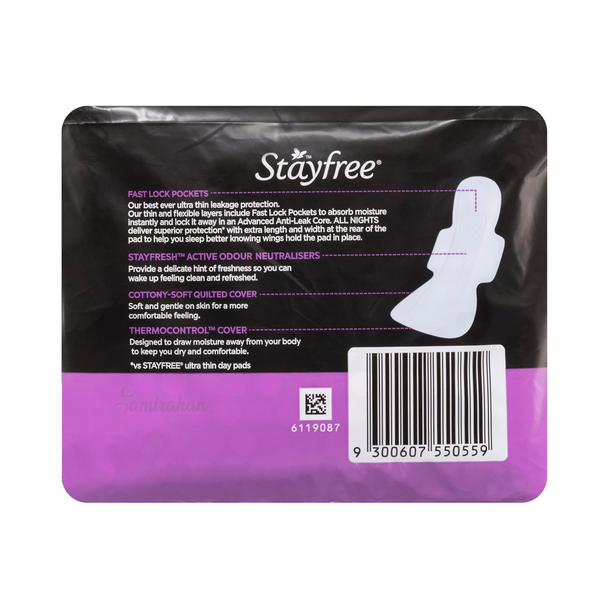 Stayfree All Nights Ultra Thin Perfect fit Pads Wings Personal Hygiene nighttime Cottony Soft gentle comfort comfort skin Importe beauty product low price in BD Notun Bazar Vatara Baridhara Nadda Pallabi Farmgate Motijheel Golapbag