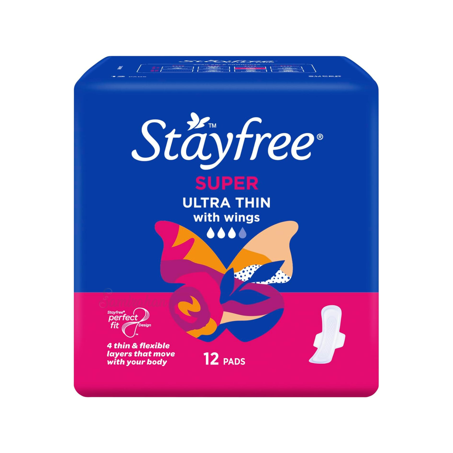 Stayfree Super Ultra Thin Pads Perfect fit with Wings AU Personal Hygiene Cottony Soft Quilted Cover gentle comfort skin Importe beauty product low price in BD Aminbazar Gabtali Adabar Mohammadpur Shewrapara Kazipara Jatra Bari Gandaria