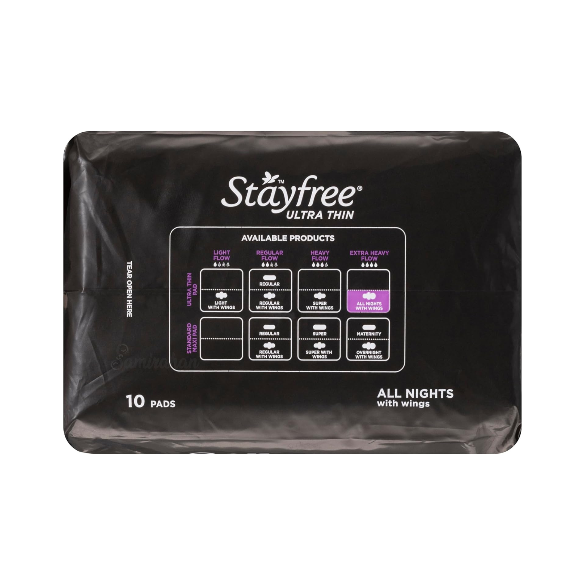 Stayfree All Nights Ultra Thin Perfect fit Pads Wings Personal Hygiene nighttime Cottony Soft gentle comfort comfort skin Importe beauty product low price in BD Aminbazar Gabtali Adabar Mohammadpur Shewrapara Kazipara Jatra Bari Gandaria