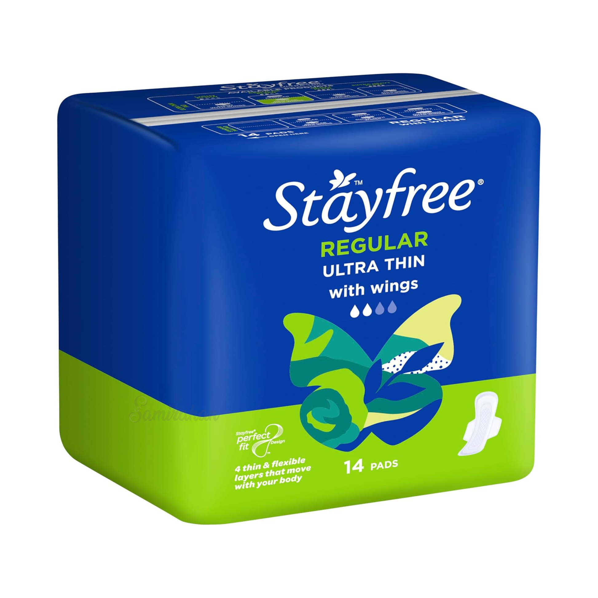 Stayfree Regular Ultra Thin Perfect fit Pads Wings AU Personal Hygiene Cottony Soft Quilted Cover gentle comfort skin Imported beauty product low price in BD Basundhara Residential Area Banani Super Market Mirpur Tongi Kurmitola