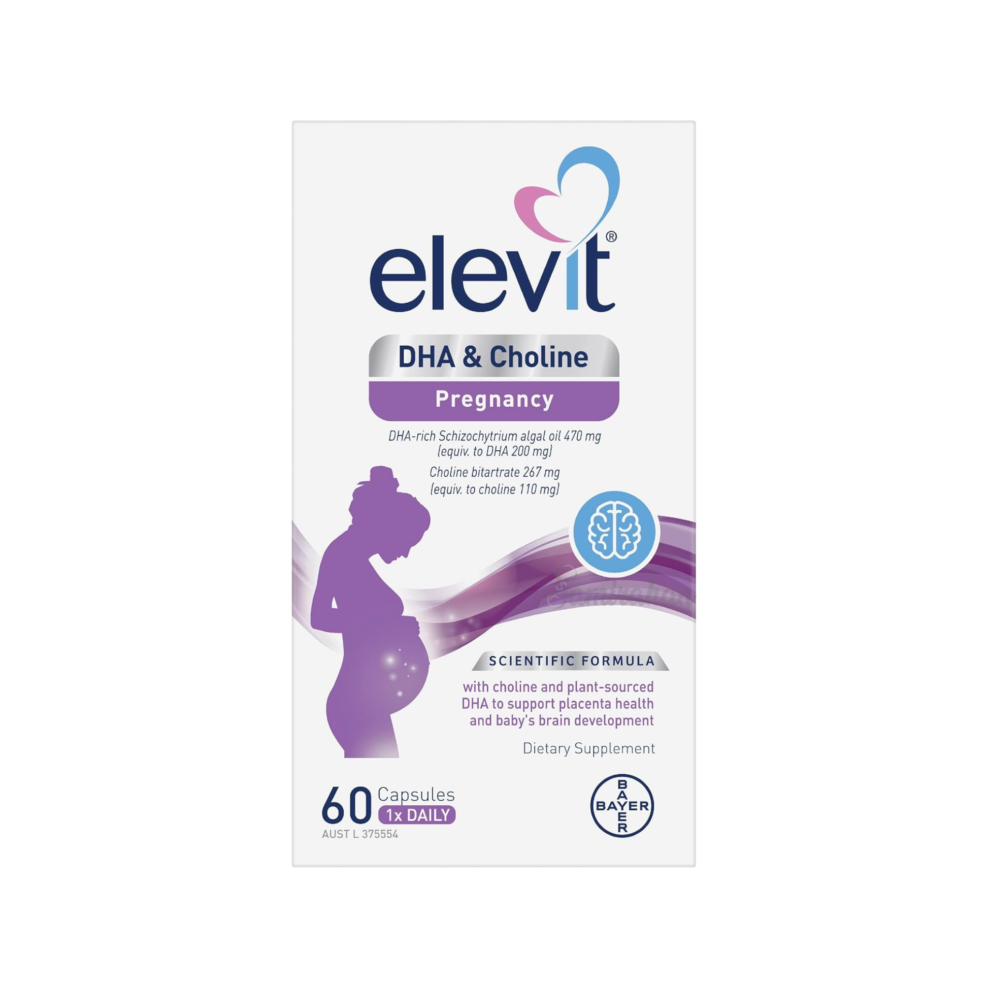 Elevit DHA & Choline Pregnancy 60 Capsules Contains 220mcg supplement Supports Baby's Brain Central Best import real original premium health cheap price in bd Shanti Nagar Savar Nawabganj Dohar Banaripara Bakerganj