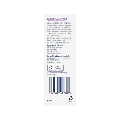 Elevit DHA & Choline Pregnancy 60 Capsules Contains 220mcg supplement Supports Baby's Brain Central Best import real original premium health cheap price in bd Shonir Akhra Sayedabad Wari Lalbagh Tejgaon Niketan DNCC Badda Rupnagar 
