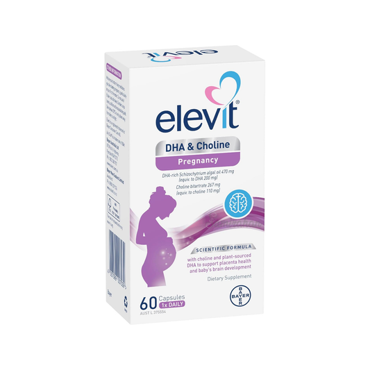 Elevit DHA & Choline Pregnancy 60 Capsules Contains 220mcg supplement Supports Baby's Brain Central Best import real original premium health cheap price in bd Basundhara Residential Area Banani Super Market Mirpur Tongi Kurmitola