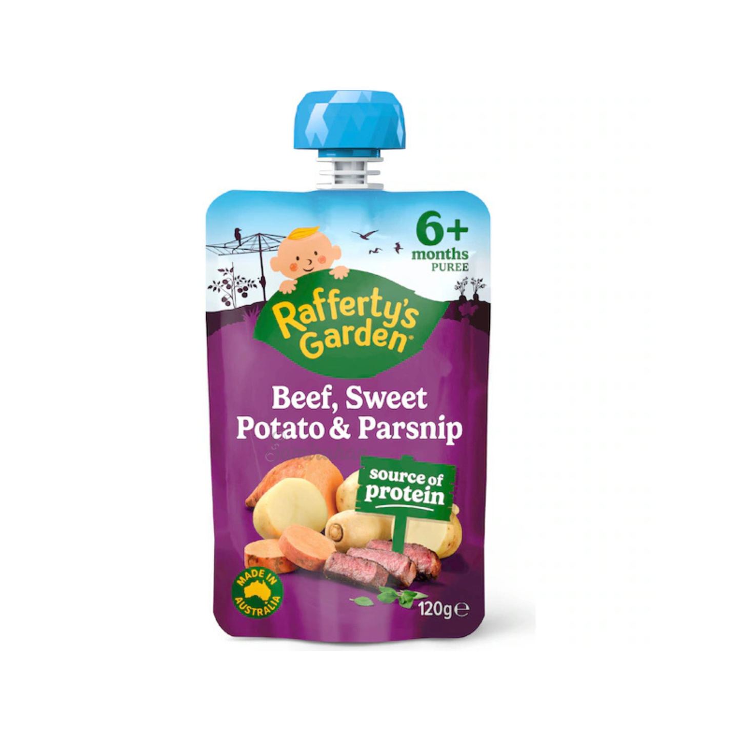 Rafferty's Garden Apple Pear Cinnamon Porridge Baby Food Pouch fruits vegetable import Australia authentic premium kids snack healthy organic cheap price in BD