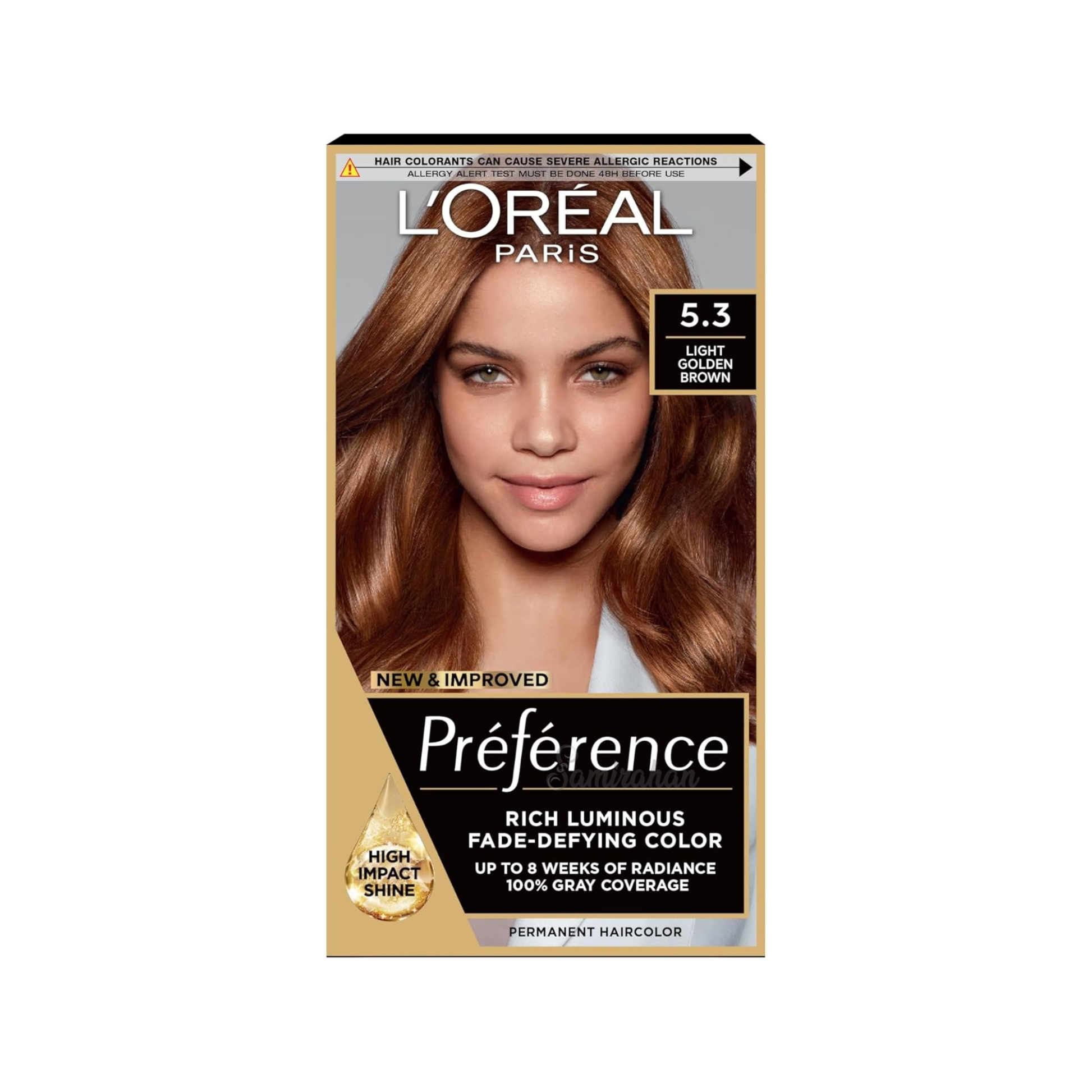 L'Oréal Paris Preference Rich Luminous Permanent Hair Dye 5.3 Light Golden Brown  look change beauty import makeup brand authentic premium UK cheap price in bd Shonir Akhra Sayedabad Wari Lalbagh Tejgaon Niketan DNCC Badda Rupnagar 