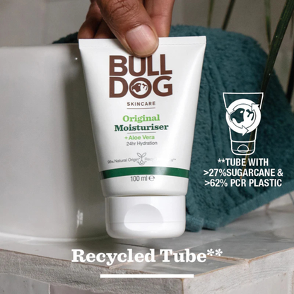 Bulldog Original Moisturiser UK authentic genuine premium men's skincare aloe vera vegan hydration face cream online shop BD Dhaka Bangladesh Chittagong Khulna Sirajganj Satkhira Kaliakair Senbagh Ukhiya Narayanganj
