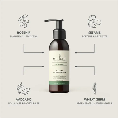 Sukin Signature Facial Moisturiser Pump import AU authentic genuine premium moisturiser rosehip vitamin E Facialcare vegan Dhaka Chattogram Sylhet Bd low price