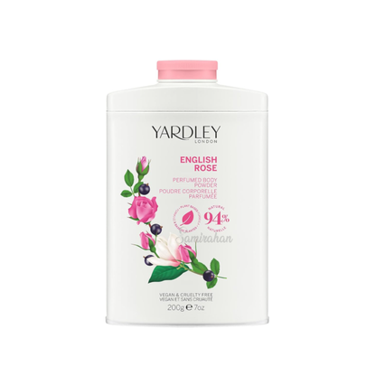 Yardley English Rose Body Powder imported UK authentic genuine premium brand online cheapest price BD Dhaka Chittagong Sylhet Bangladesh floral fragrance vegan Sirajganj Satkhira Kaliakair Senbagh Ukhiya Narayanganj