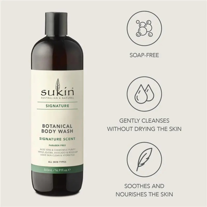 Sukin Signature Body Wash imported Australia authentic best Low Price genuine premium vegan body cleanser natural skincare online shop Dhaka Bangladesh Khulna Shonir Akhra Sayedabad Wari Lalbagh Tejgaon Niketan DNCC Badda Rupnagar Shonir Akhra Sayedabad Wari Lalbagh Tejgaon Niketan DNCC Badda Rupnagar