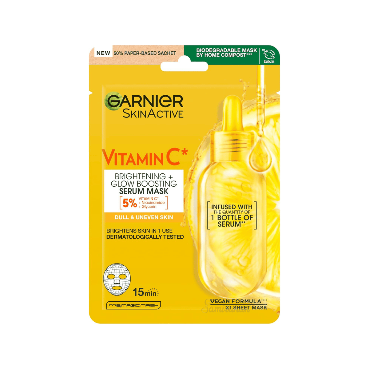 Garnier Skin Active VitaminC Sheet Mask imported foreign United Kingdom genuine authentic real skincare beauty cosmetic quality brand luxury premium low price Sunamganj Sherpur Manikganj Chandanaish Raipur Cox’s Bazar