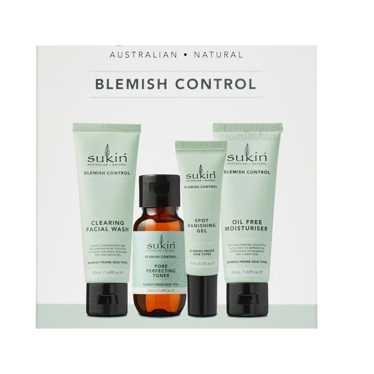 Sukin Blemish Control 4-Step Skincare Kit Clearing Facial Wash Pore Perfecting Toner Spot Banishing Gel Oil Free Moisturiser imported Australia authentic Dhaka Magura Jamalpur Bhola Bagerhat Kishoreganj Rangpur