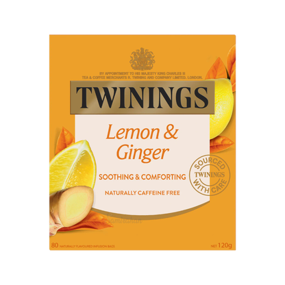 Twinings Lemon & Ginger Tea Bags natural herbal caffeine free focus calm blend organic Root Best authentic import Australia UK instant strong cheap price in bd Habiganj Chandpur Joypurhat Patuakhali Uttara Rajshahi