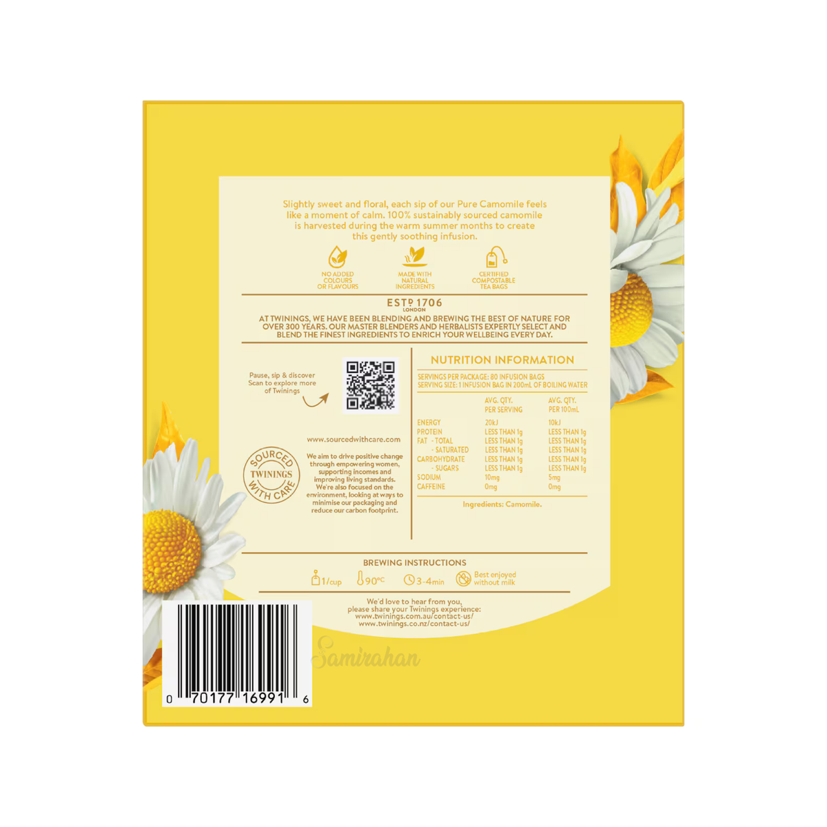 Twinings Camomile Camomile Herbal Infusion tea imported Australia UK authentic premium brand online shop BD Dhaka Chittagong Sylhet Bangladesh caffeine free Gaibandha Panchagarh Thakurgaon Mirpur Sylhet