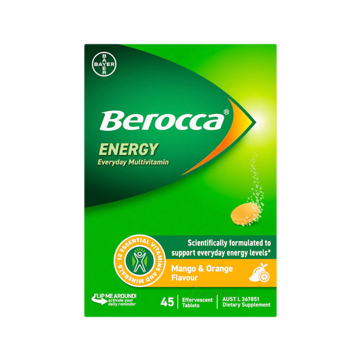 Berocca Energy Vitamin B & C Effervescent Multivitamin Drink Mango immunity strength Best genuine premium quality absorption zinc calcium import low price in BD