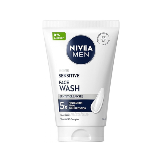 Nivea Men Sensitive Face Wash 0% Alcohol skincare Best import acne glow Makeup authentic original Sun protect genuine facial brand smooth UK low price bd dhaka