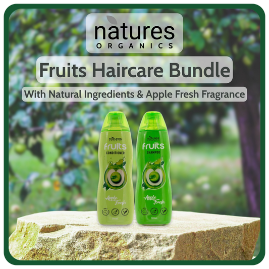 Natures Organics Fruits Hair Care Bundle Apple Fresh Balance Shampoo & Conditioner (Australia) 2 x 500mL