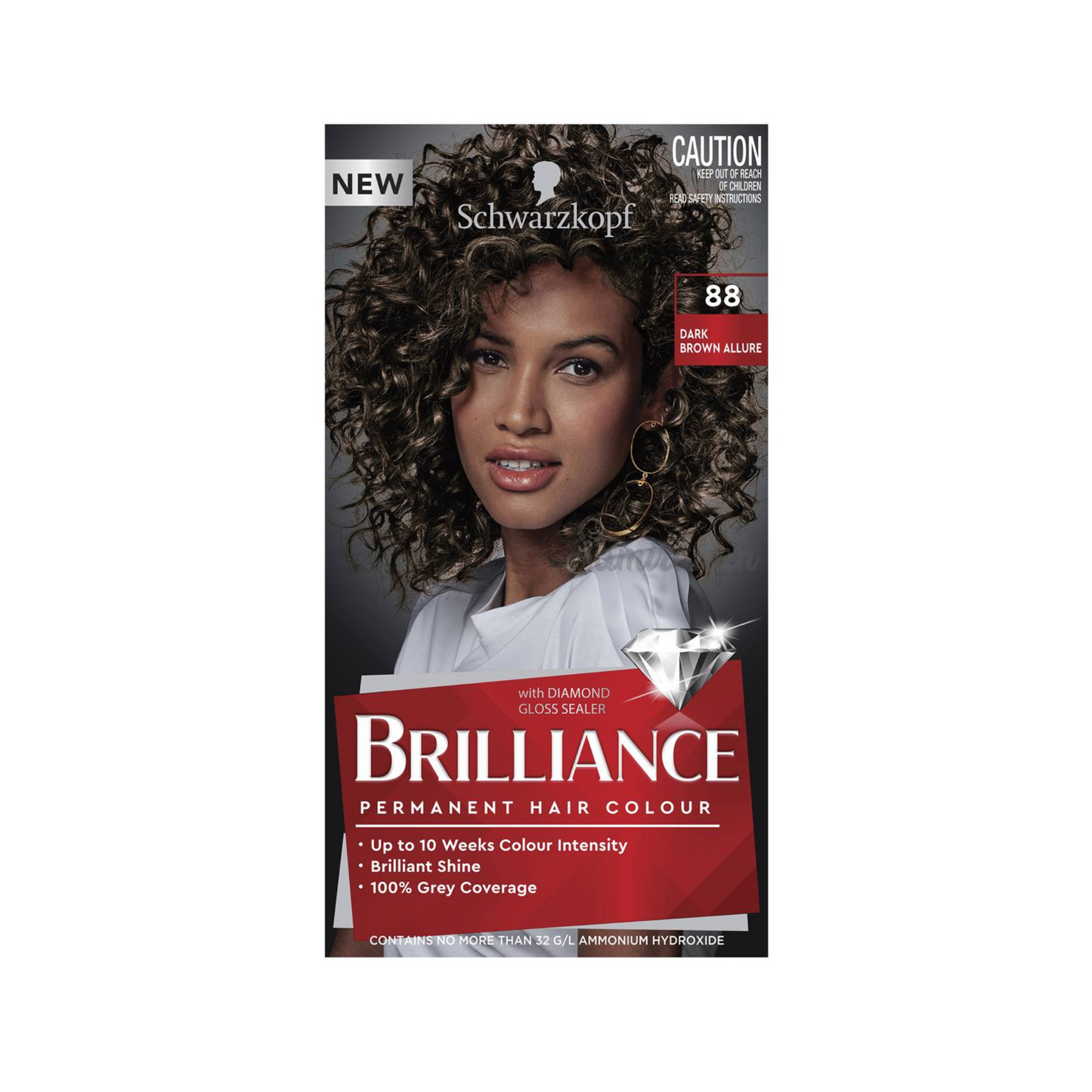 Schwarzkopf Brilliance Permanent Hair Colour 88 Dark Brown Allure (Aus ...