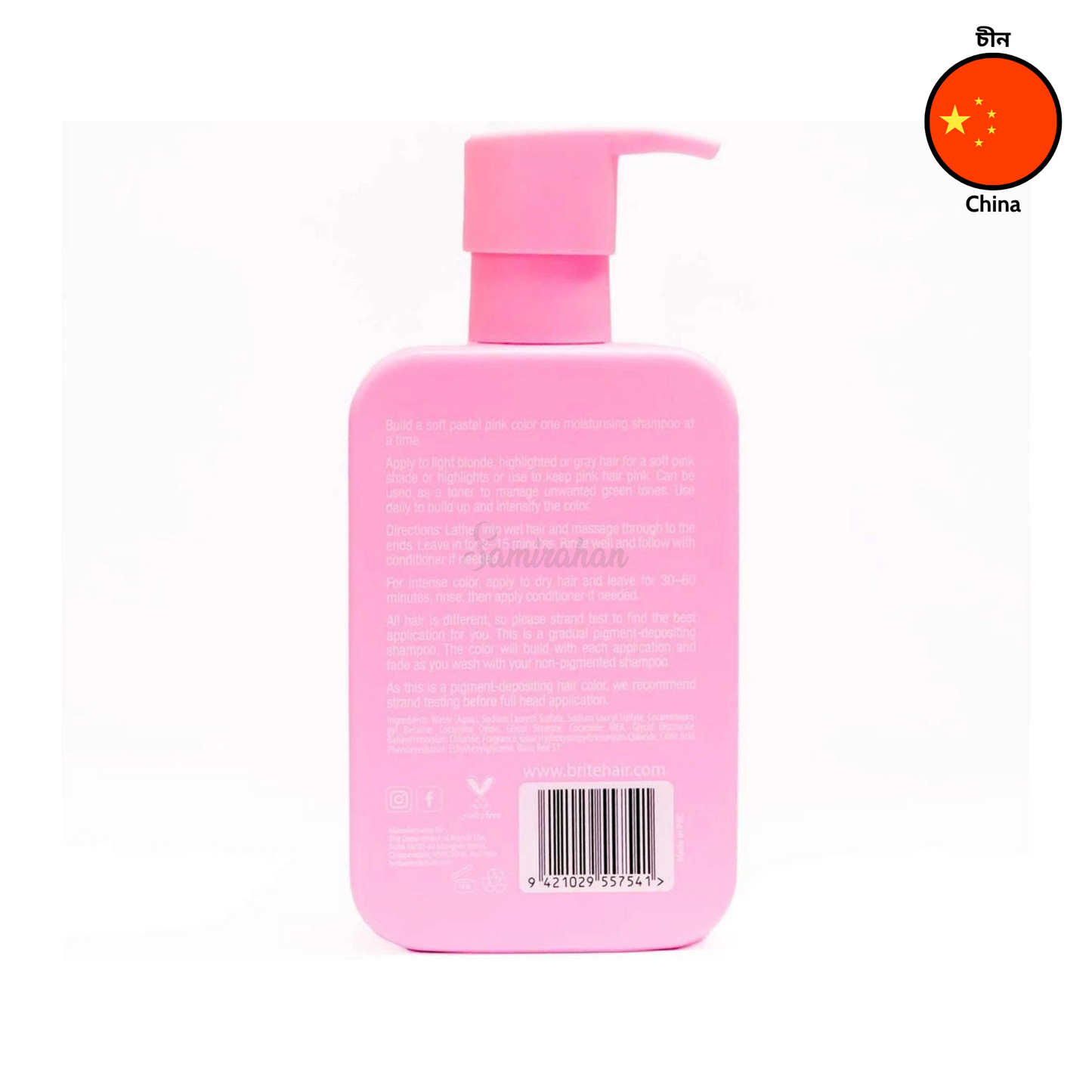 Brite Shampoo Color Pastel Pink 300mL