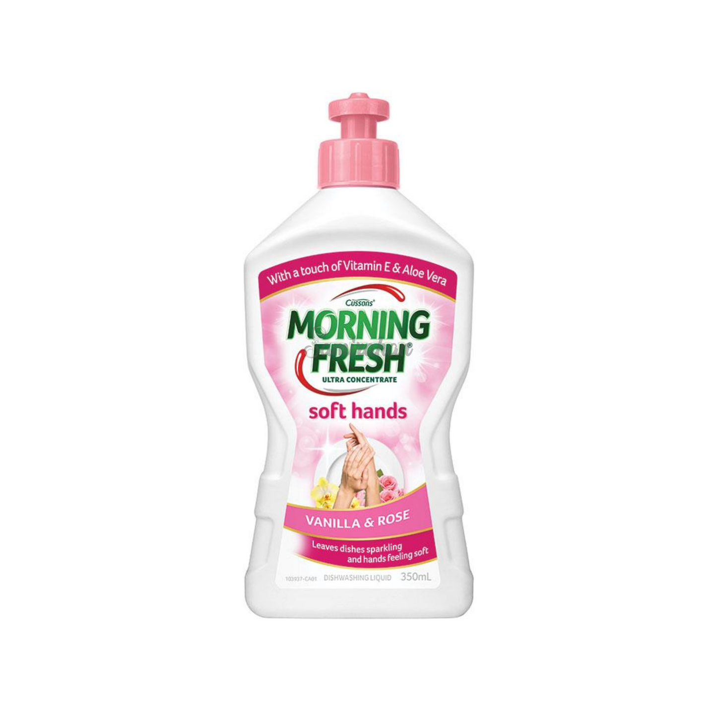 Morning Fresh Soft Hands Dishwashing Liquid Vanilla and Rose (Australia) 350mL