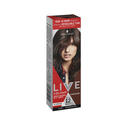 Schwarzkopf Live Colour Semi-Permanent Hair Colour Chocolate (Australia) 1 Kit