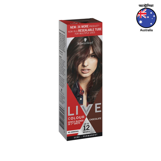 Schwarzkopf Live Colour Semi-Permanent Hair Colour Chocolate 1 Kit
