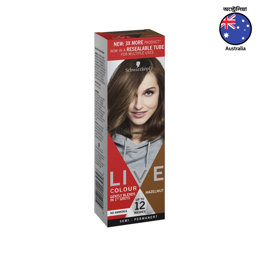 Schwarzkopf Live Colour Semi-Permanent Hair Colour Hazelnut 1 Kit