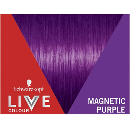 Schwarzkopf Live Colour Ultra Brights Semi-Permanent Hair Colour Magnetic Purple (Australia) 1 Kit