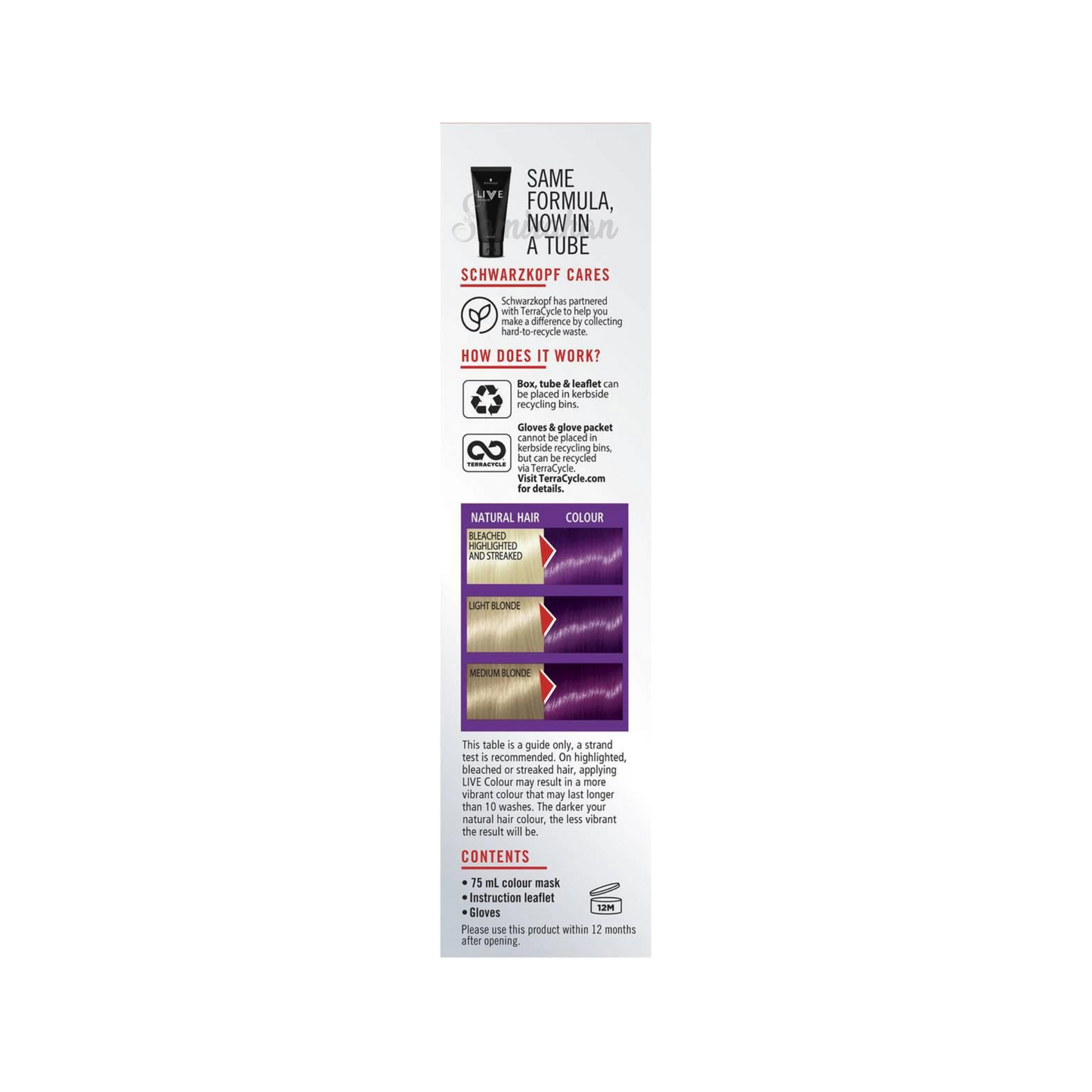 Schwarzkopf Live Colour Ultra Brights Semi-Permanent Hair Colour Magnetic Purple (Australia) 1 Kit