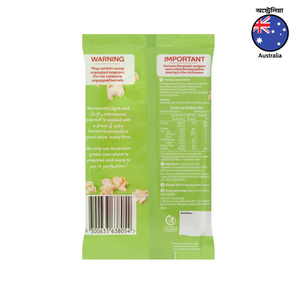 Woolies Microwave Popcorn Sweet and Salty Flavour 100g Pack of 4 Servings
