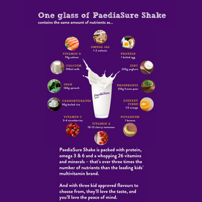 PaediaSure Shake Balanced Nutritional Multivitamin Supplement Drink for Kids Chocolate Flavour 400g
